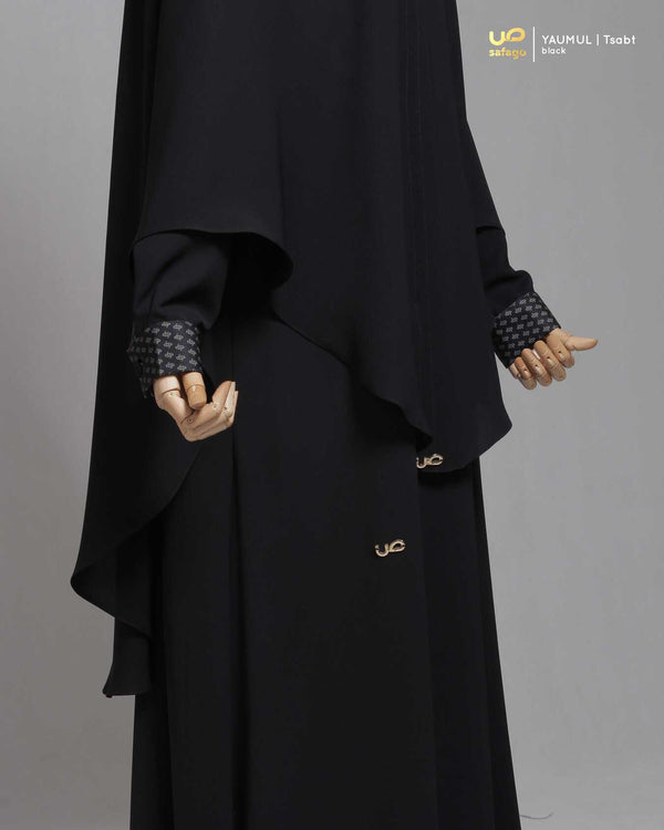 YAUMUL TSABT GOLD KHIMAR BLACK