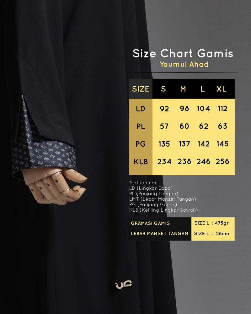 YAUMUL AHAD GOLD GAMIS BLACK