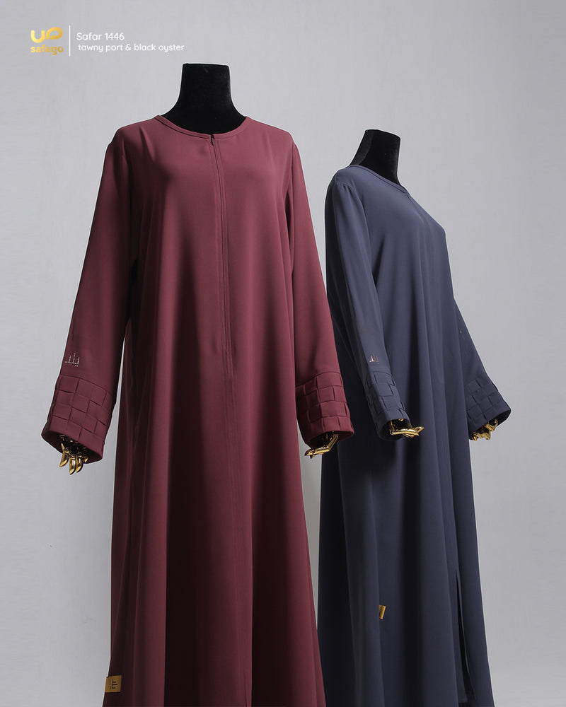 SAFAR 1446 (AL MAHYA ANTI UV) ABAYA BLACK OYSTER