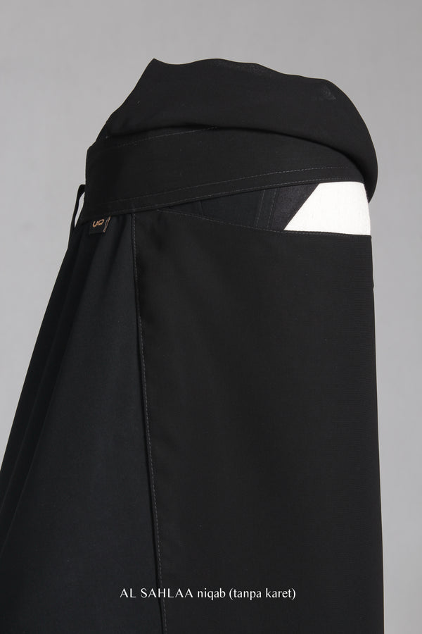 AL SAHLAA NIQAB TANPA KARET BLACK