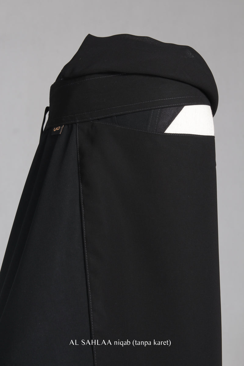 AL SAHLAA NIQAB TANPA KARET BLACK