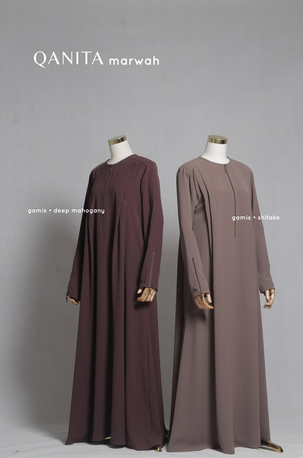 QANITA MARWAH BRONZE GAMIS SHITAKE