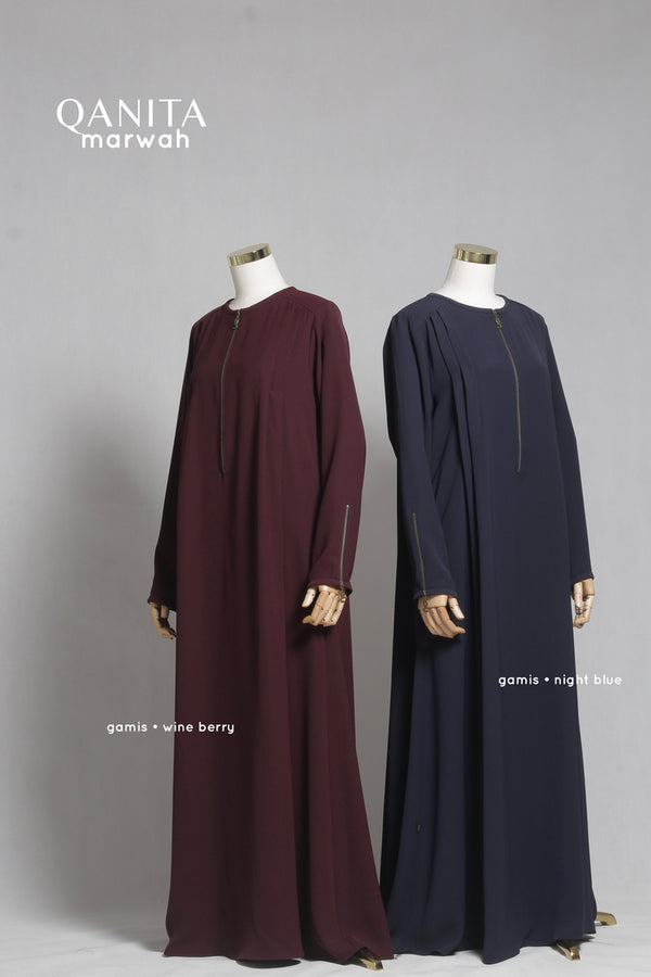 QANITA MARWAH BRONZE GAMIS WINE BERRY