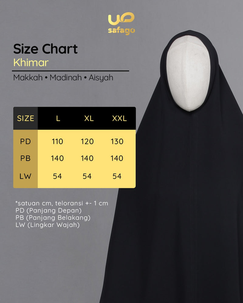 MADINAH KHIMAR BLACK 130