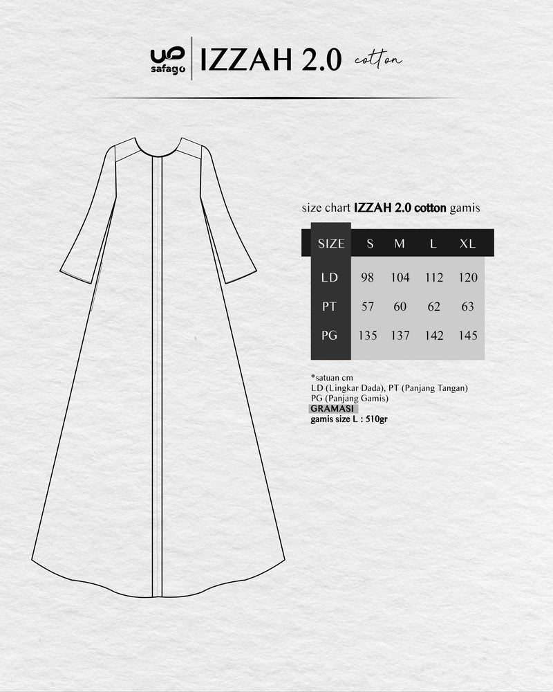 IZZAH 2.0 COTTON GAMIS CHARCOAL