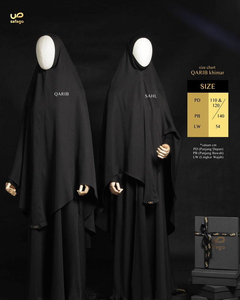 SAHL KHIMAR BLACK VSHAPED 110 CHIN