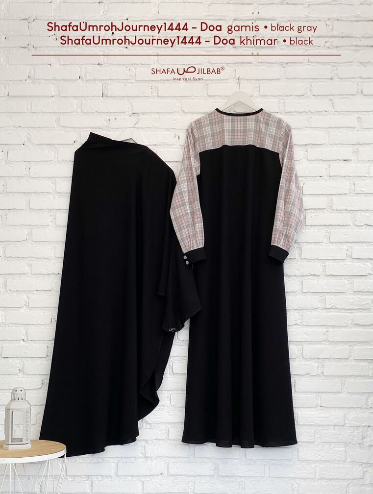 UmrohJourney1444 Doa Gamis Black Gray