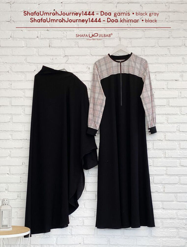 UmrohJourney1444 Doa Gamis Black Gray